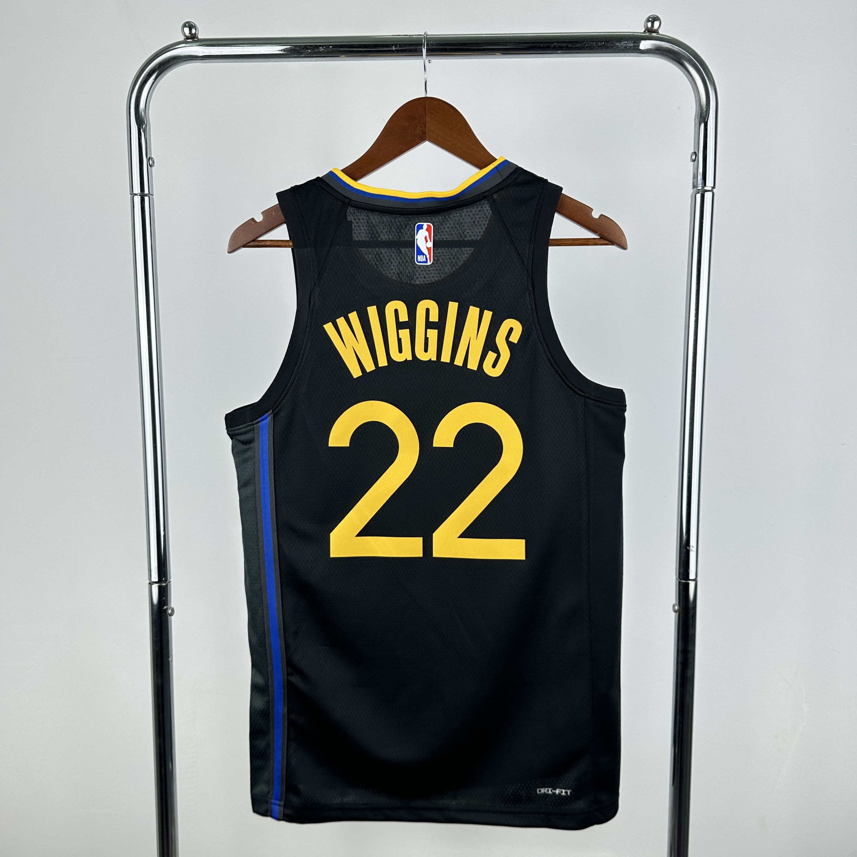Men Golden State Warriors #22 Wiggins Black Jordan style Seasons 2025 NBA Jersey->->NBA Jersey